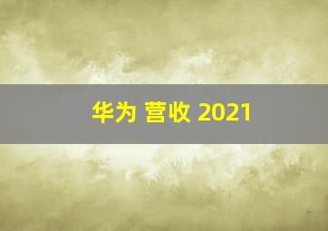 华为 营收 2021